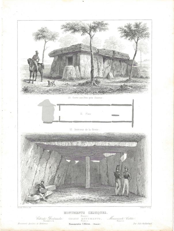 1781 Views of Celtic Monuments by J. Gailhabaud - Pair
