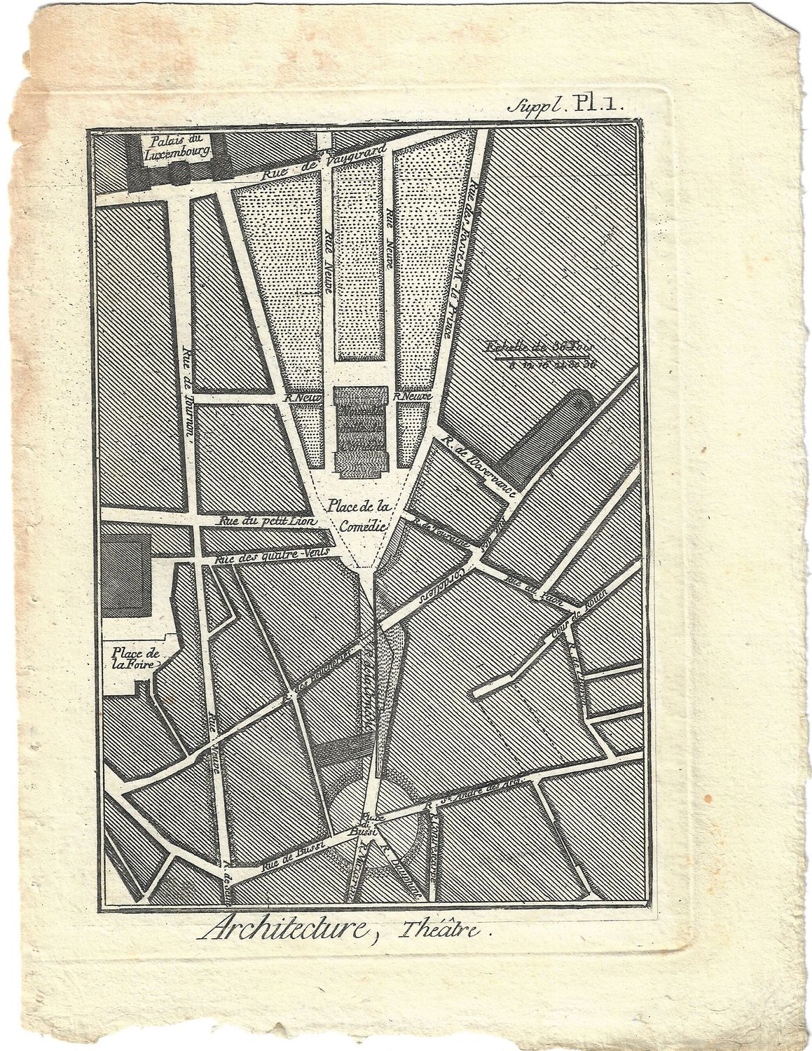 1781 Diderot  Architectura Theater Details Group of 4 Sm