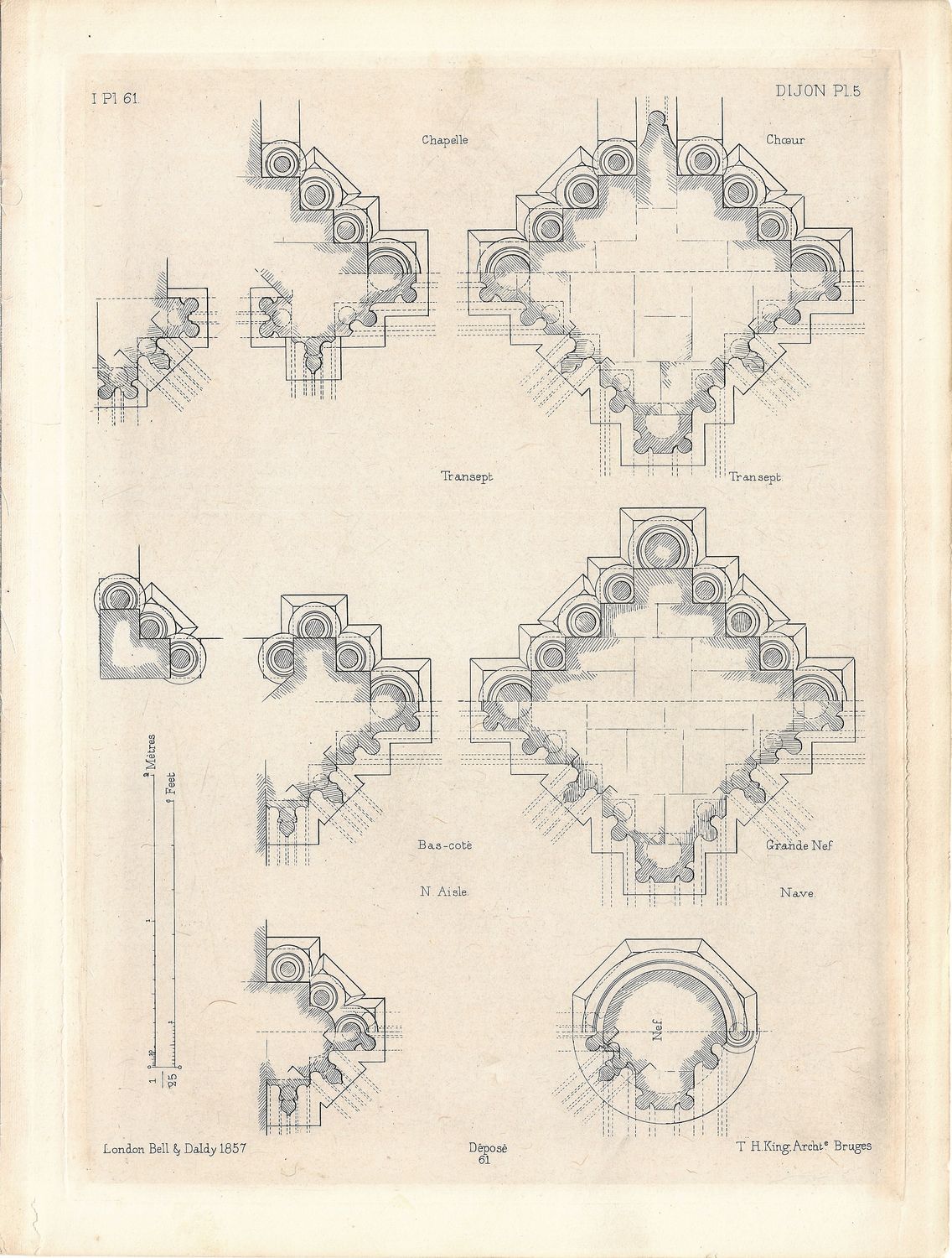 1858  Architectural Details by Bell &amp; Daldy -Loose / each