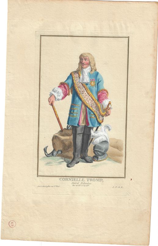 1784 Copper Engraving by Pierre Duflos w/ ohc  - Corniell Tromp