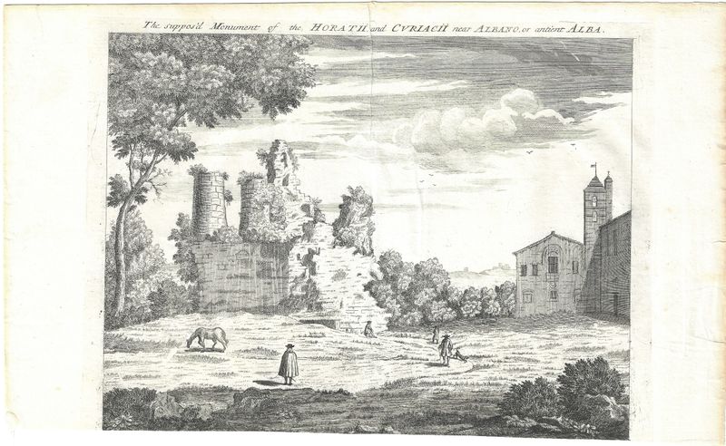 1738 The Supposed Monument of the Horatii &amp; Cvriacii near Albano- trimmed