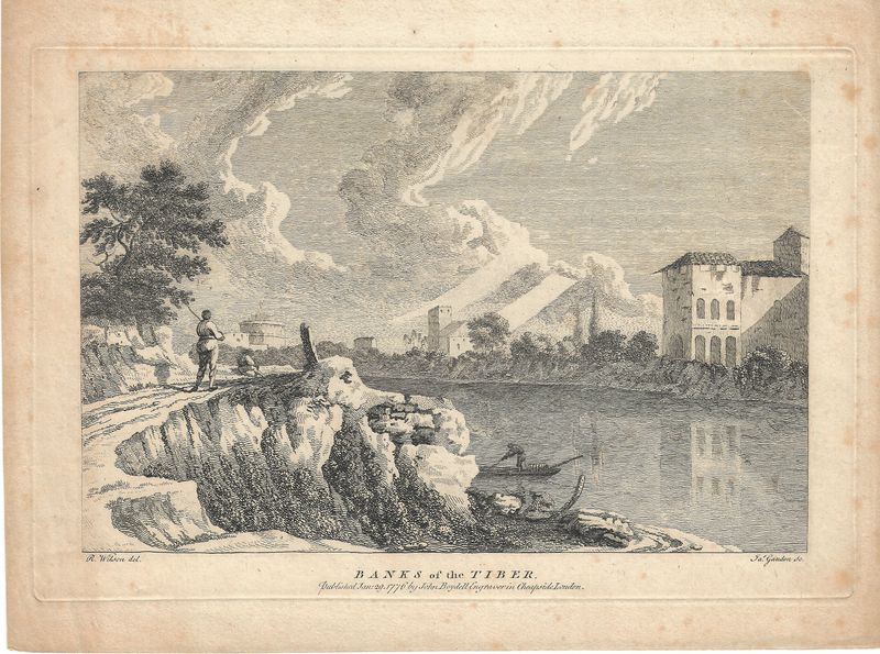 1776 View from the Banks of the River Tiber by John Boydell