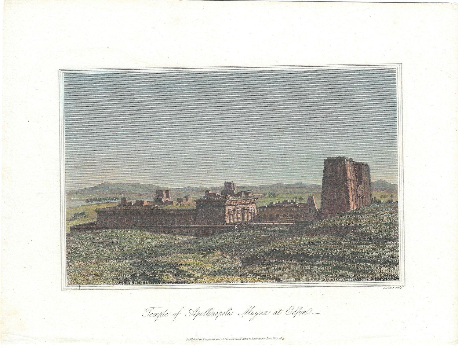 1813 View of the Temple of Apollinopolis Magna in Edfu