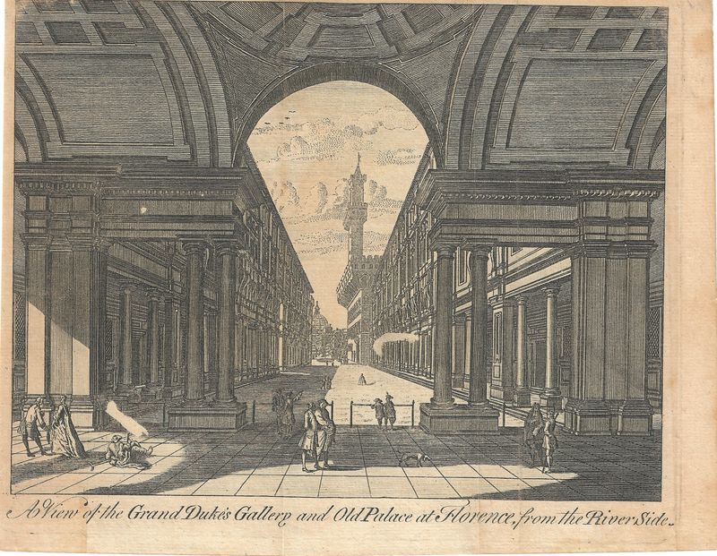 1760 A View of the Grand Duke's Gallery and Old Palace at Florence