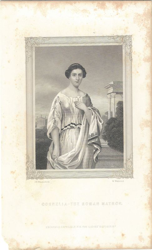1856 View of Cornelia the Roman Matron by Wellstood and Wandesford