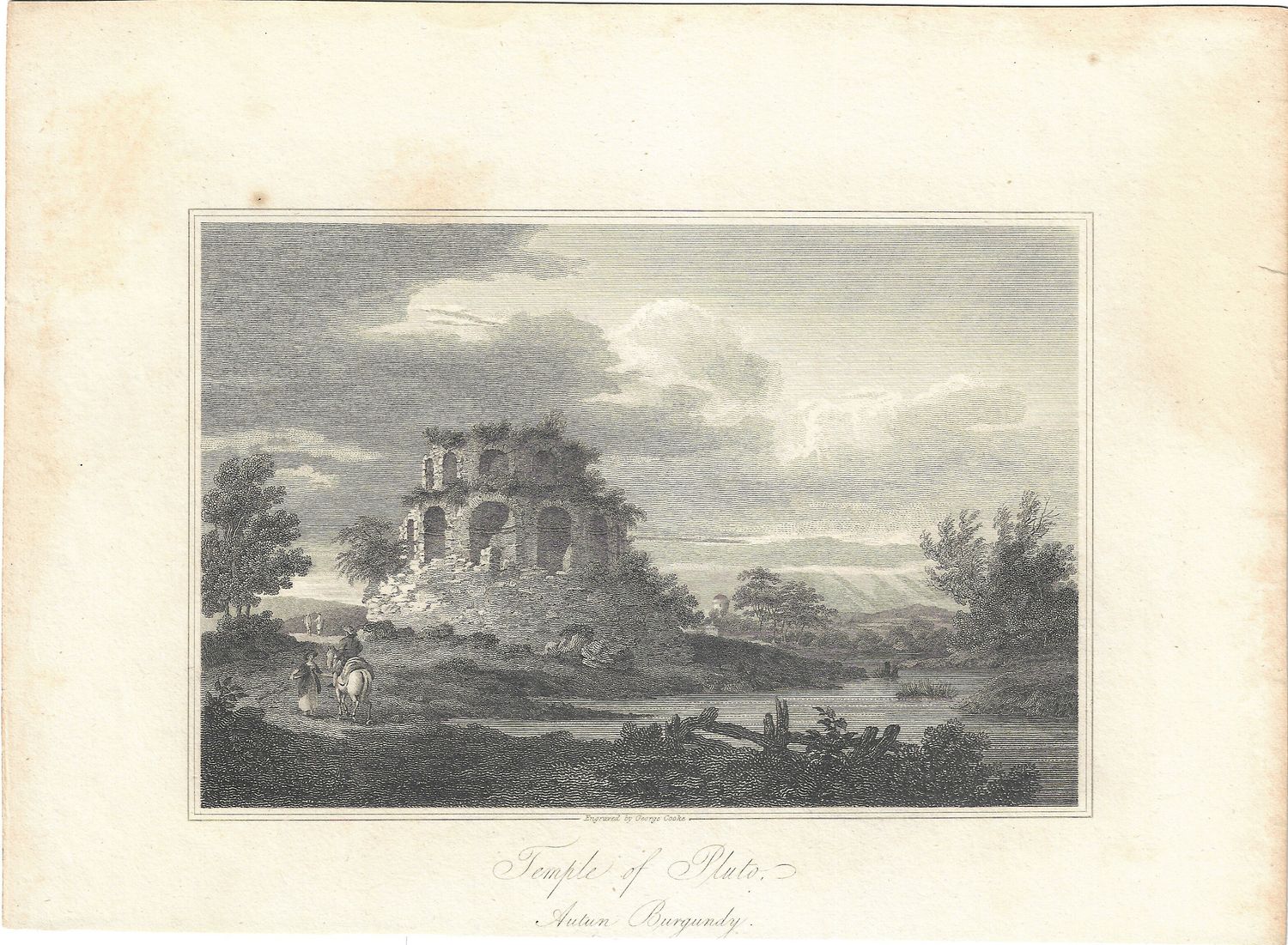 1810 View of the Temple of Pluto by George Cooke
