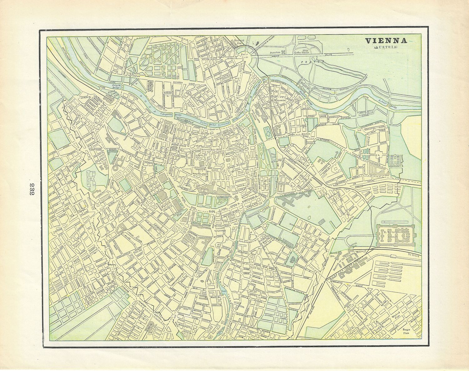 1900 Map of Naples, Italy by Atlas Publishing Co.