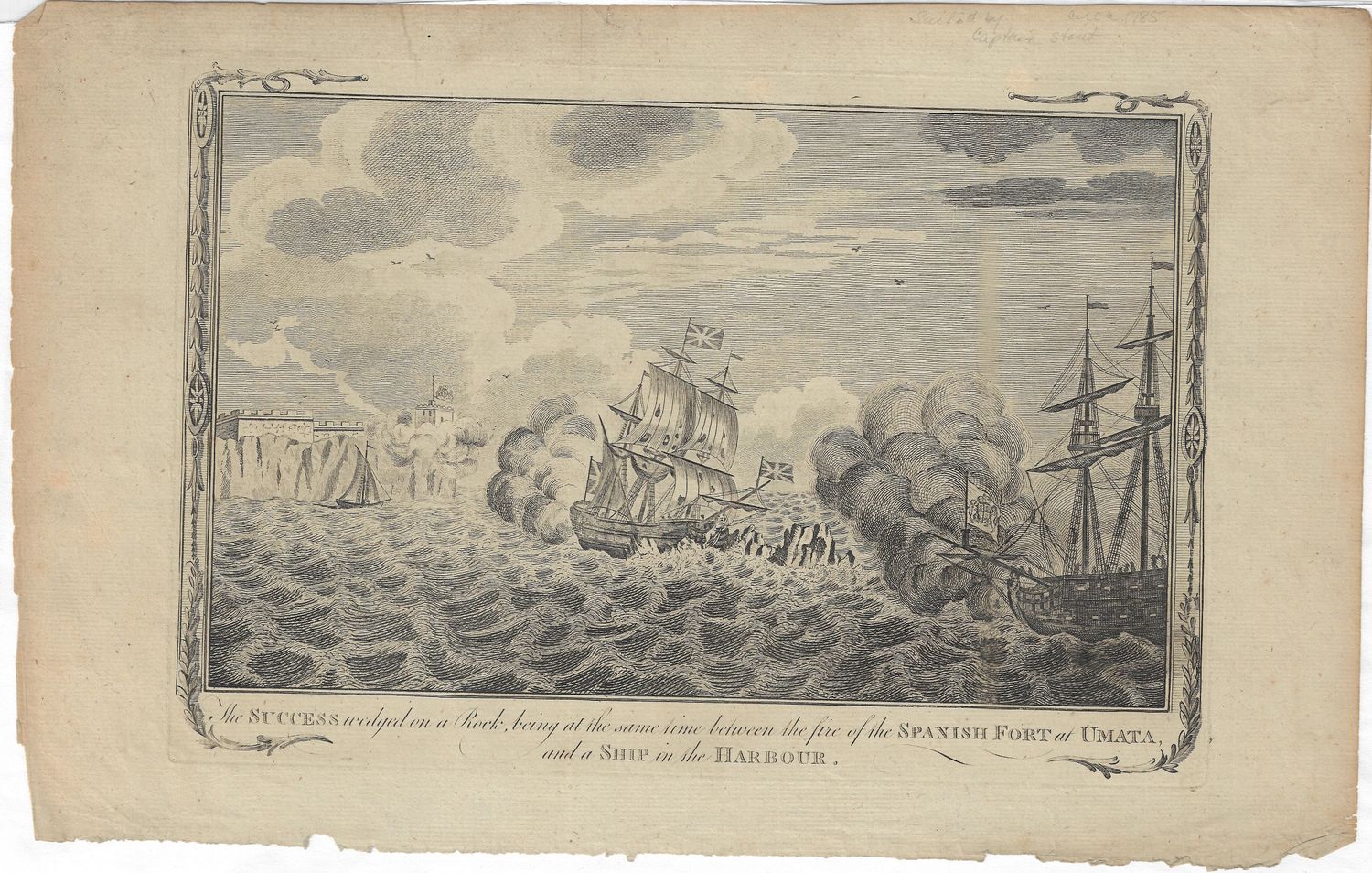 1785 View of the &quot;Success&quot; Wedged on a Rock and Under Fire from the Spanish at Umata