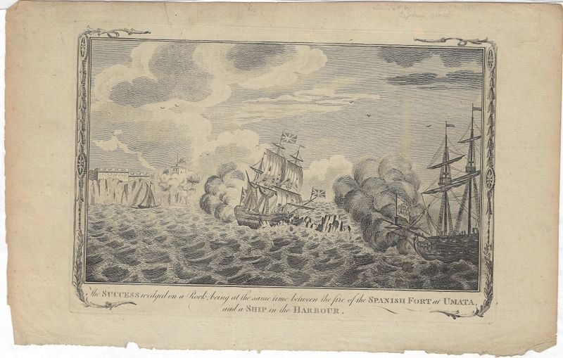 1785 View of the "Success" Wedged on a Rock and Under Fire from the Spanish at Umata