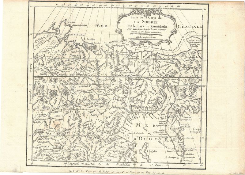 1783 Map of Siberia by Bellin
