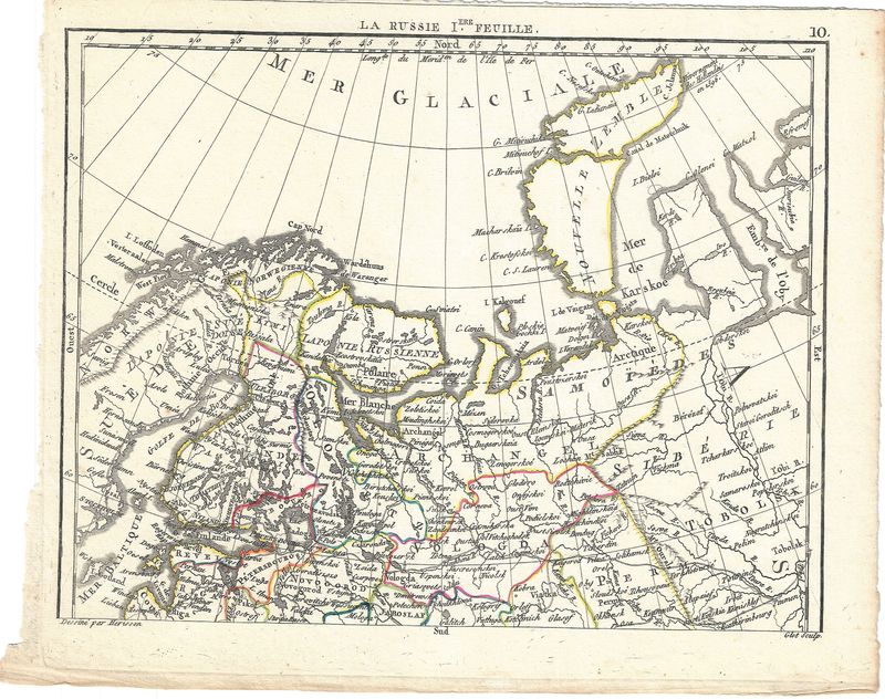 1828 Map of Northern Russia