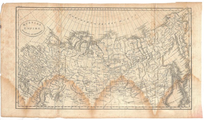 1790 Map of the Russian Empire by J. Ruffell