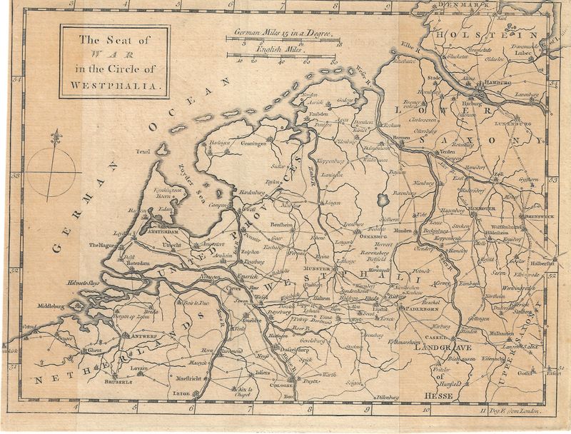 1740 The Seat of the War in the Circe of Westphalia