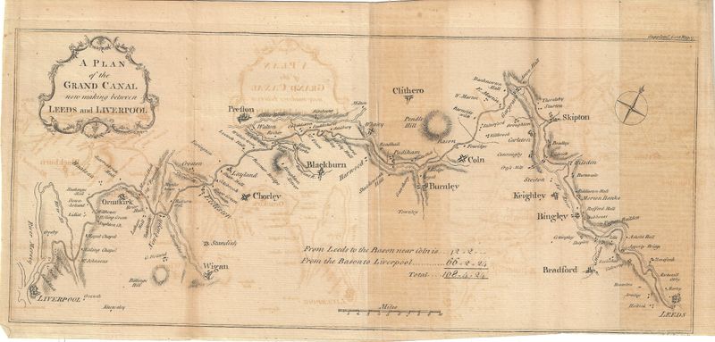 1771 Plan of the Grand Canal between Leeds and Liverpool