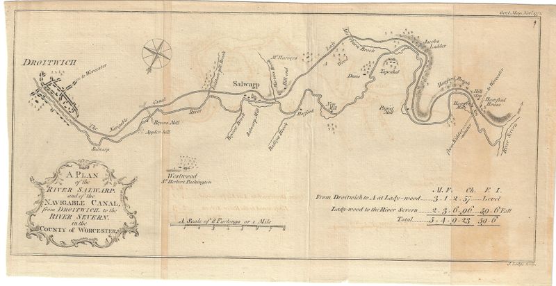 1771 Plan of the River Salwarp and Navigable Canal