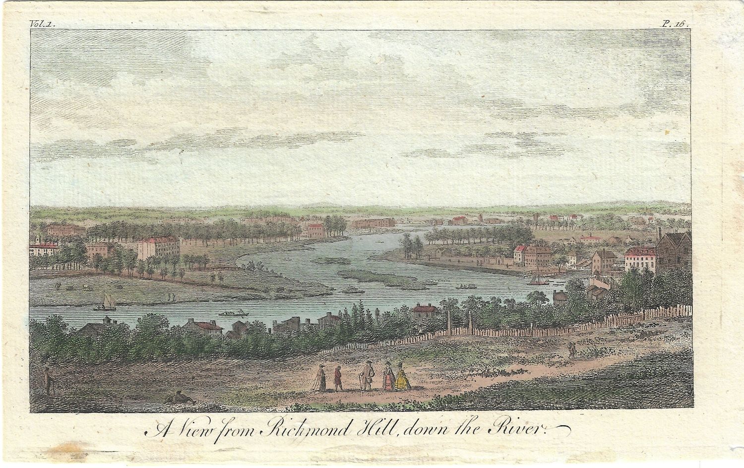 1776 View from the Richmond Hill down the River w/hc