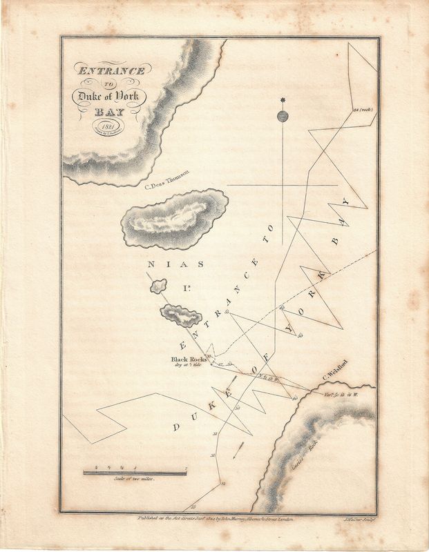 1824 Chart of the Entrance to Duke of York Bay , Canada