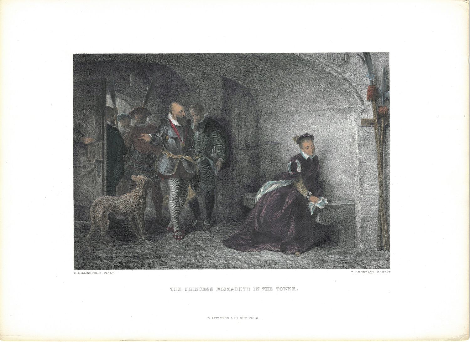 1873 View of the Princess Elizabeth in the Tower w/hc