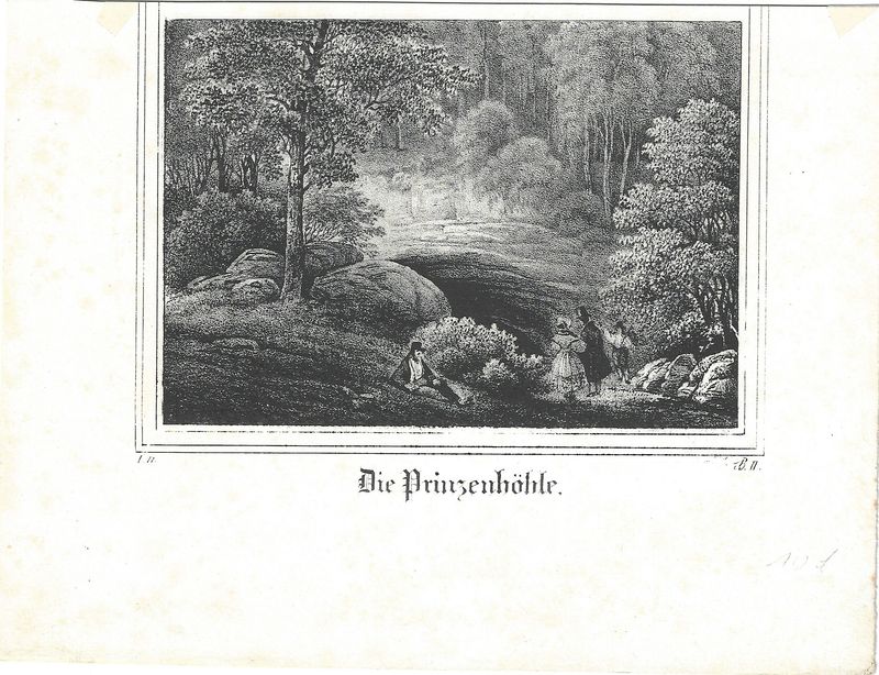 1867 View of the PrinzenHohle (Princes Cavern) , Germany