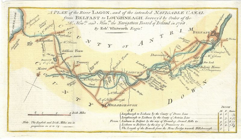 1768 A Plan of the River Lagon (Northern Ireland) w/hc