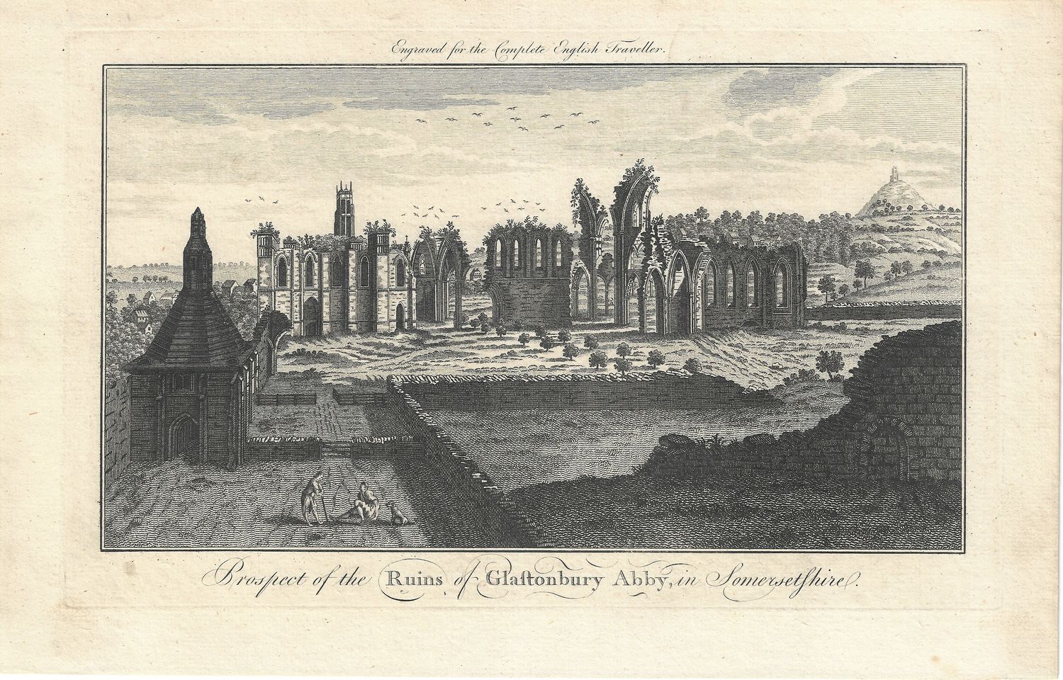 1784 Prospect View of the Ruins of Glastonbury Abbey