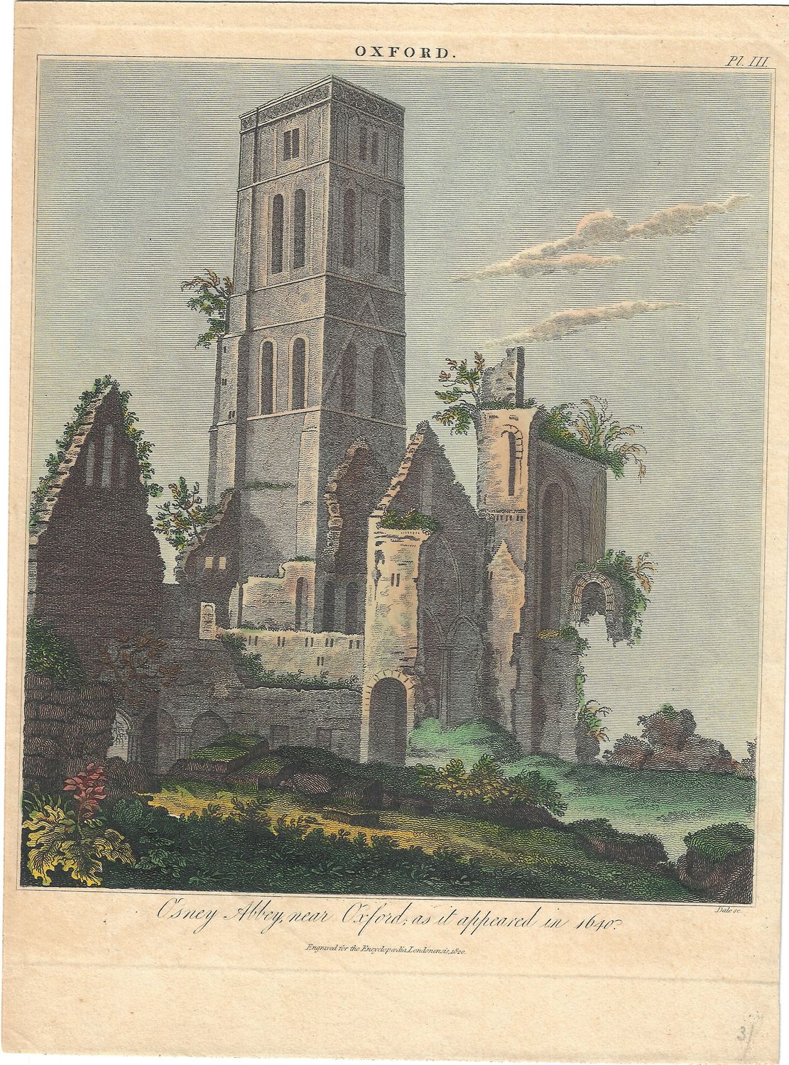 1820 View of Osney Abbey, Near Oxford