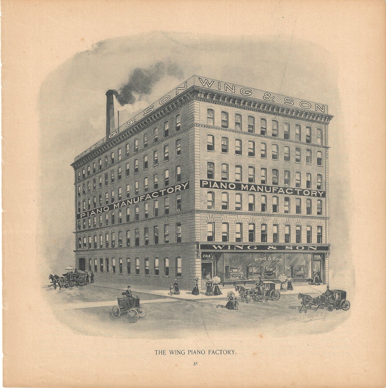 1900 Wing Piano Co. Catalog Archive - Group of Images of &amp; Ads for Pianos