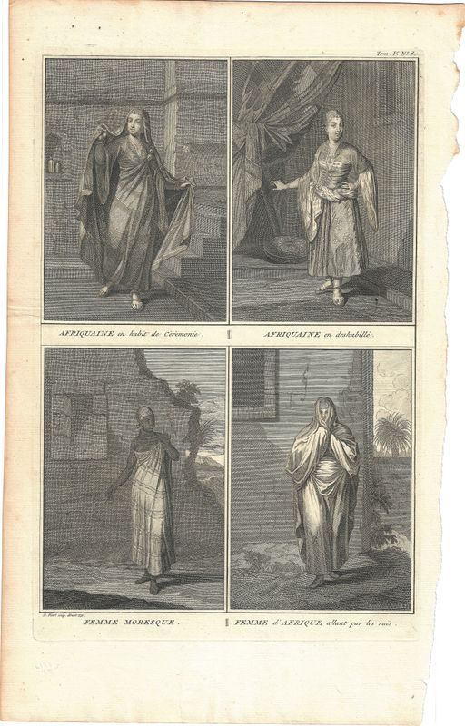1726 View of Afriquaine et Moresque Femme from Ceremonies et Costumes by B.Picart