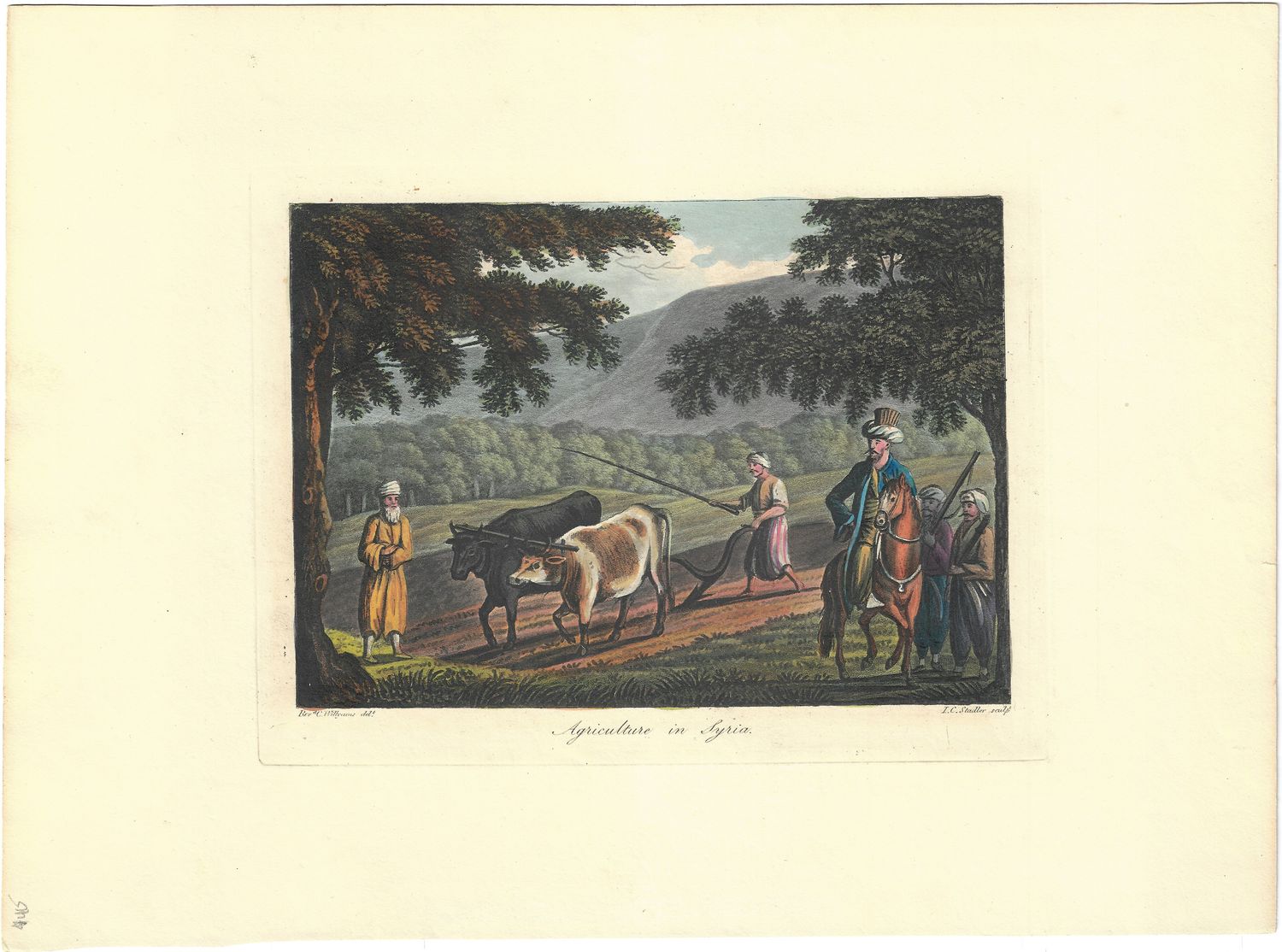 1889 View of Agriculture in Syria by IC Staedler