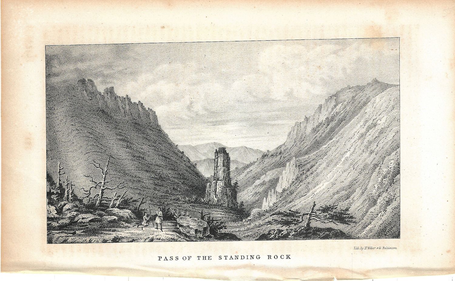 1844 Fremont Expedition: View of the Pass of the Standing Rock