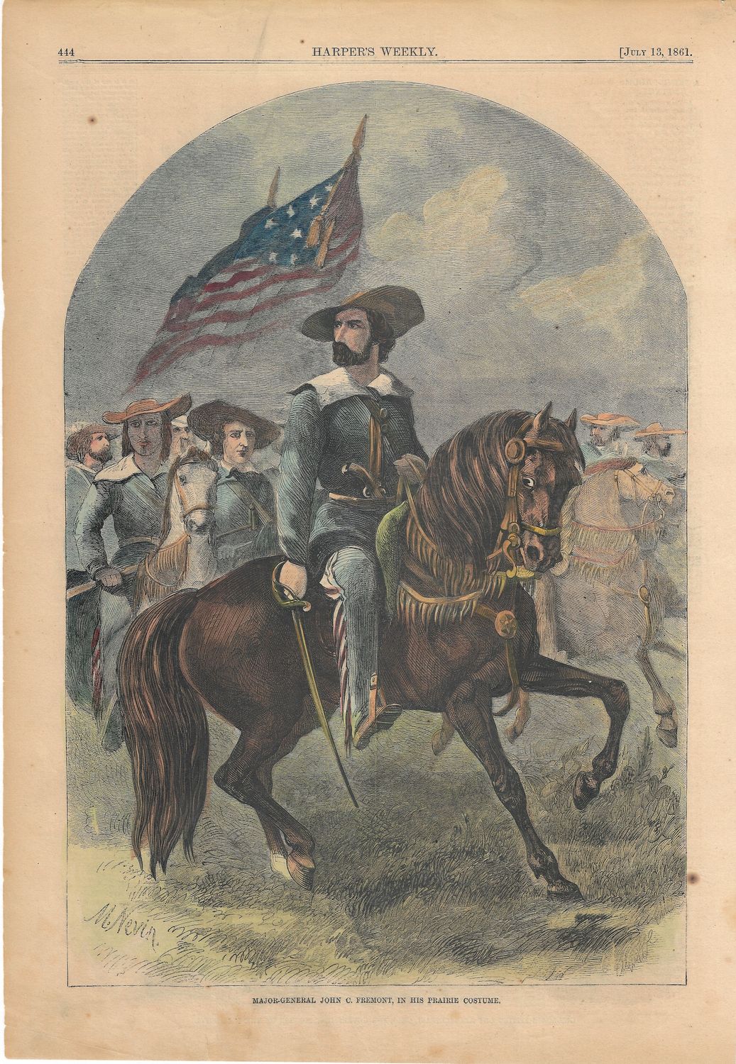 1861 View of John C. Fremont from Harper&#39;s Weekly