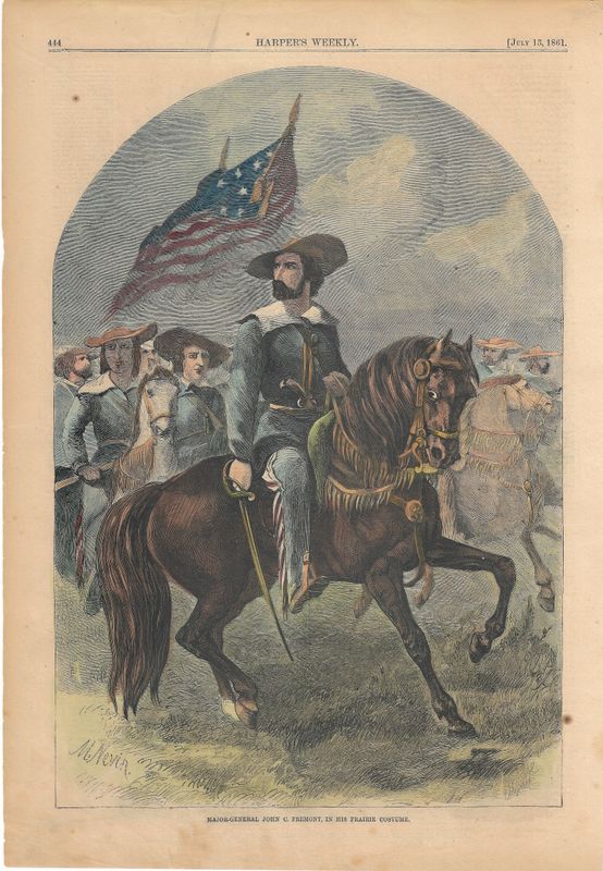 1861 View of John C. Fremont from Harper's Weekly