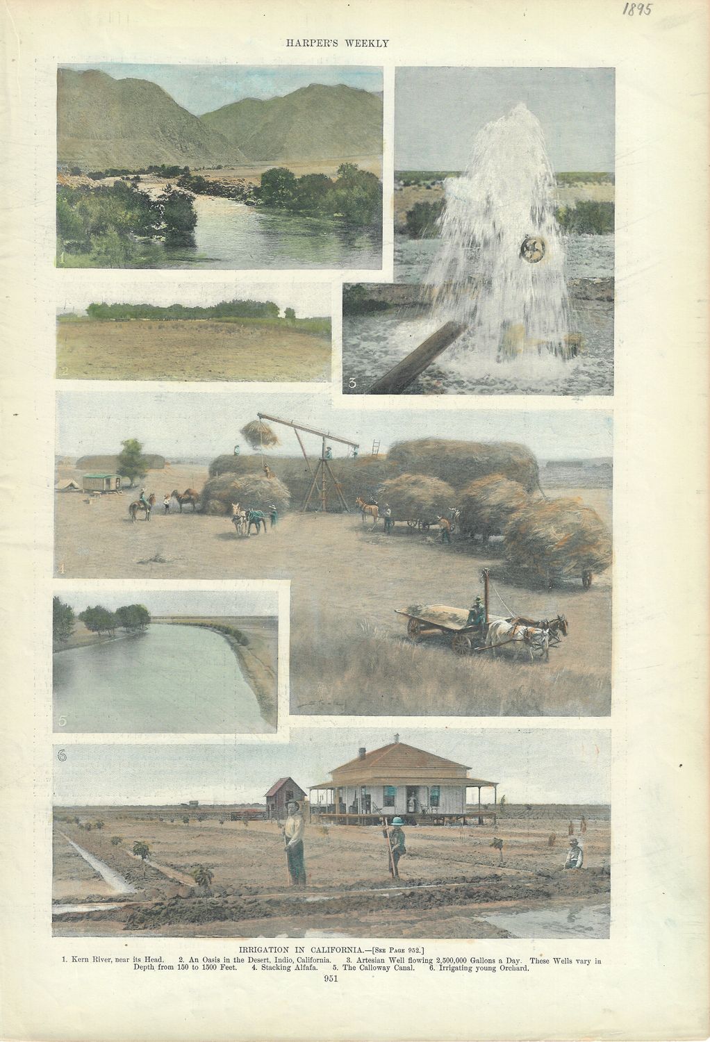 1895 Views of Irrigation in California from Harper's Weekly