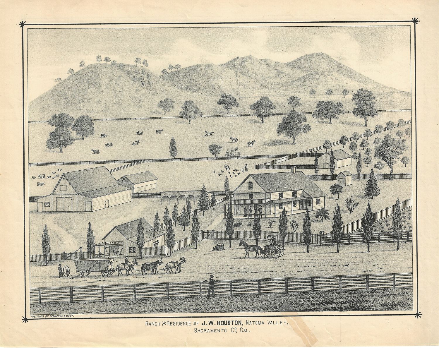 1895 View of the Sacramento Daily &amp; Weekly Record Union Building from Thompson &amp; West