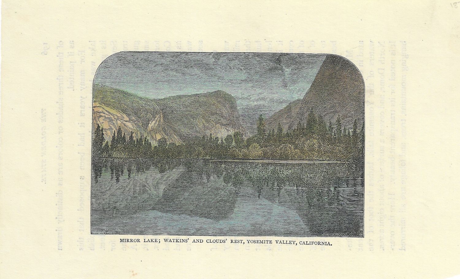 1873 Views of Yosemite Valley with hand color -Pair
