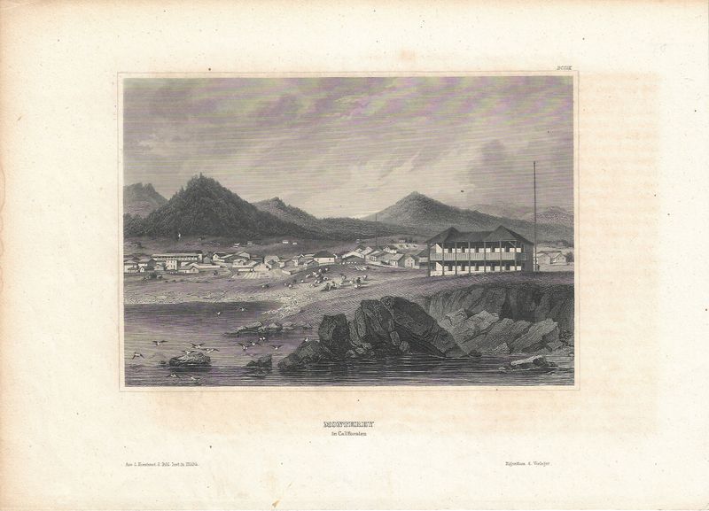 1854 View of Monterey California by Myers