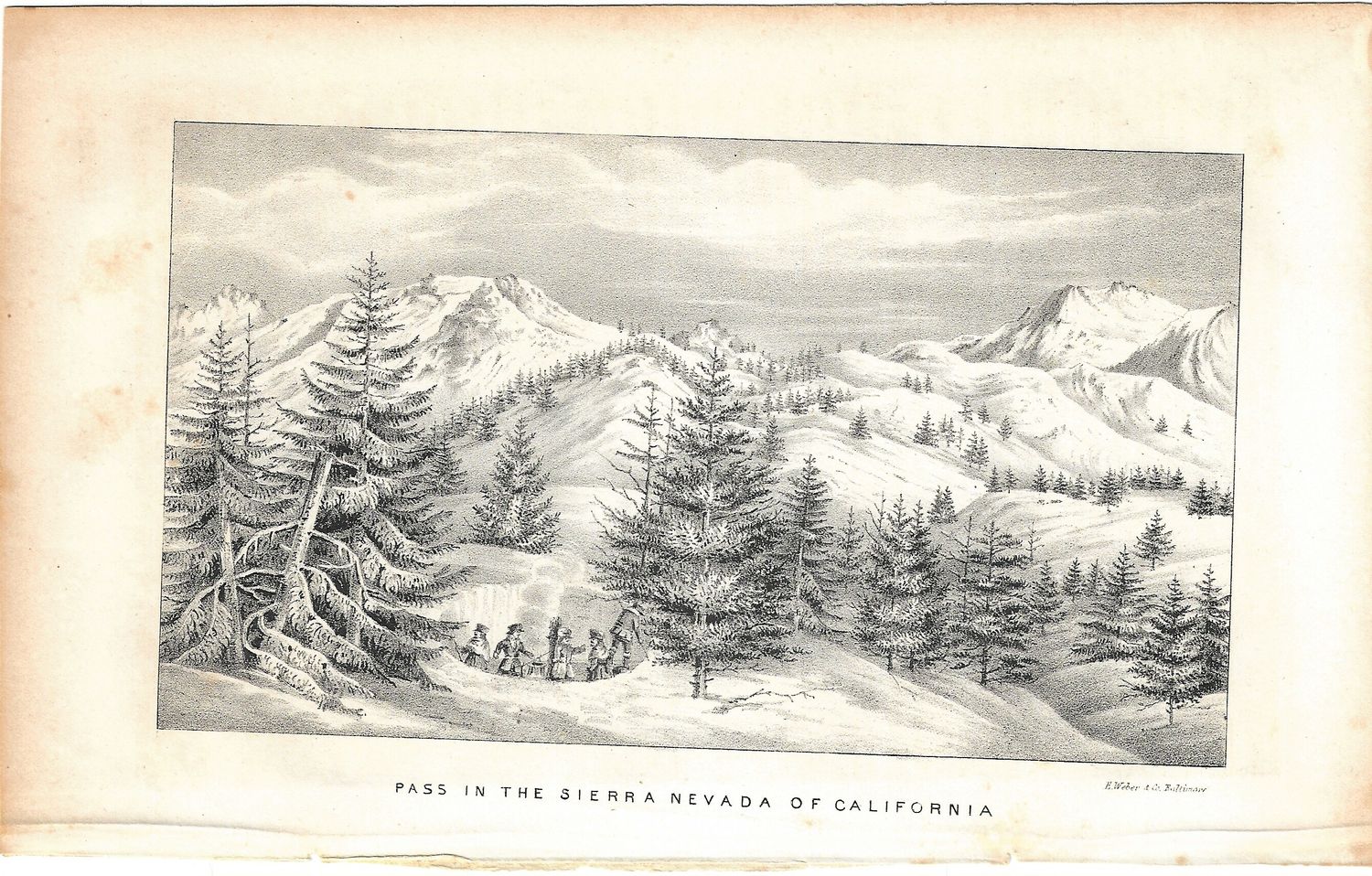 1844 Fremont Expedition: View of a Pass in the Sierra Nevada in California