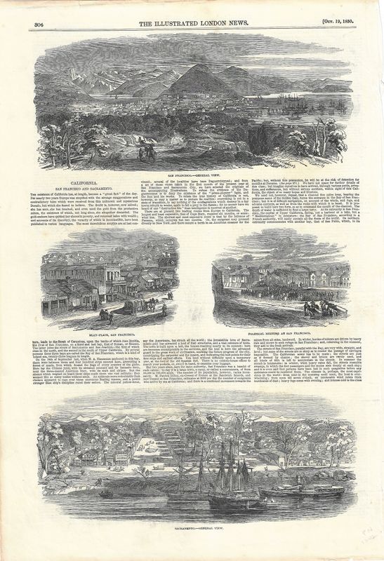 1850 Views of San Francisco from the Illustrated London News