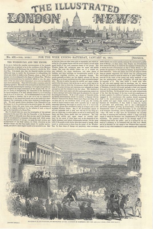1851 View of the Celebration of California Joining the Union in Statehood