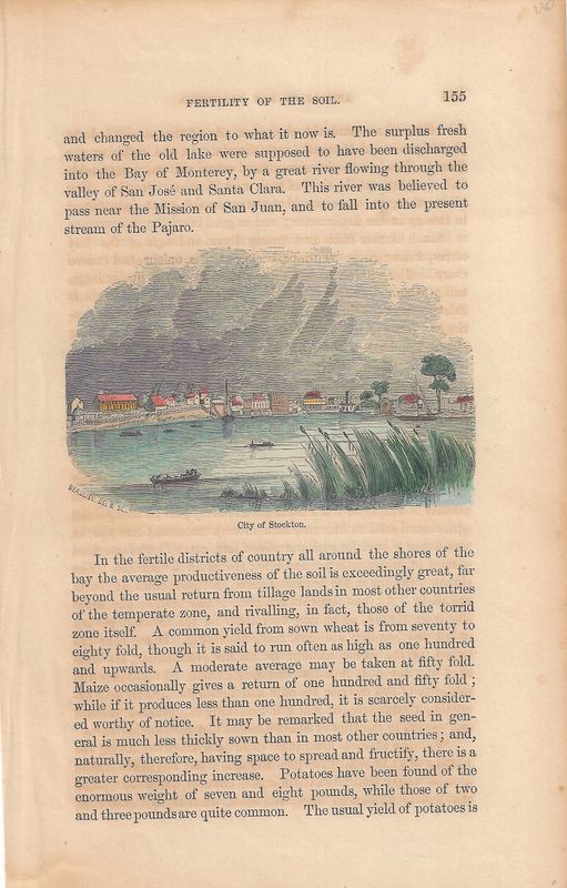1855 View of Stockton from the Annals of San Francisco w/hc