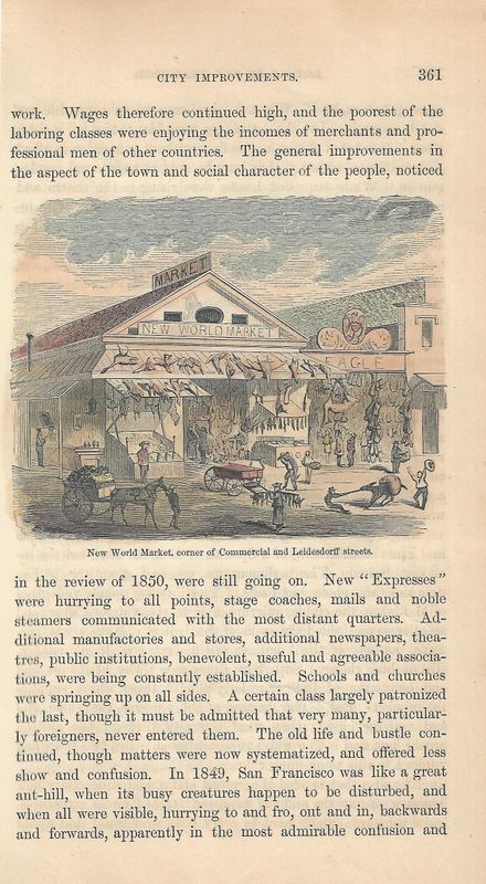 1855 View of the New World Market from the Annals of San Francisco w/hc
