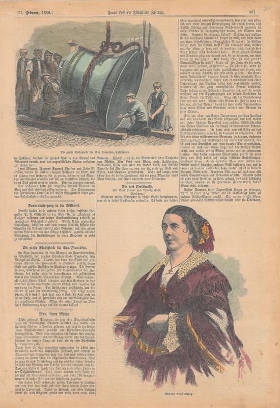 1860 View of the Casting of the new Fire Alarm Bell in SF (German Edition Frank Leslie)