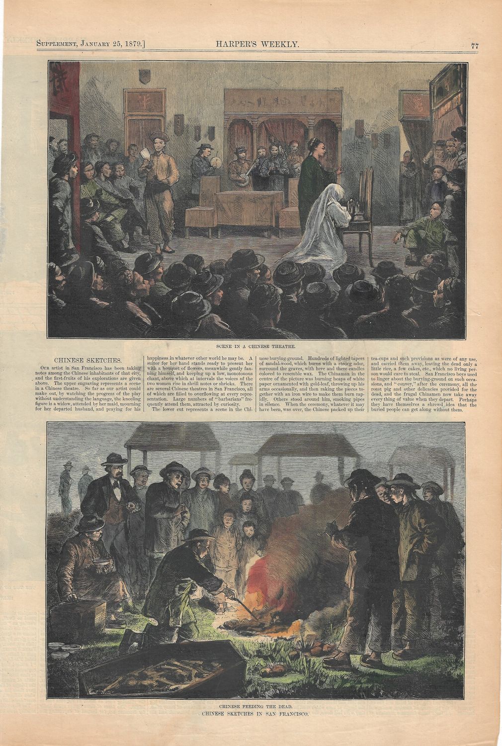 1879 Views of Chinese Sketches in San Francisco from Harper's Weekly