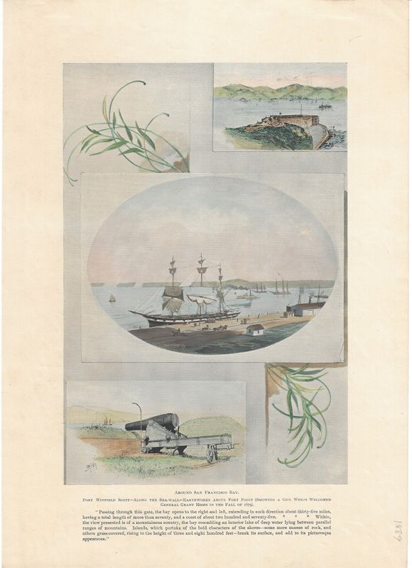 1889 View of the Defenses Around San Francisco  w/ hc