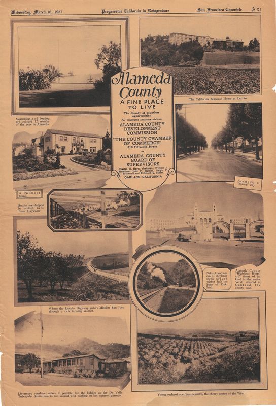 1927 Views of Alameda County from the SF Chronicle