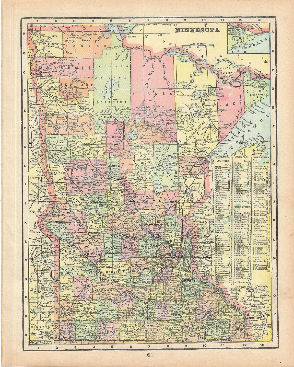 1900 Map of North Dakota by Atlas Pub. Co.