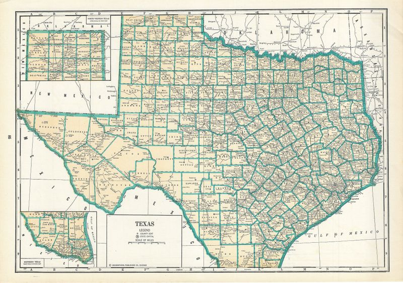 1927 Map of Texas  (ut. rev.) from the Geographical Pub. Co.