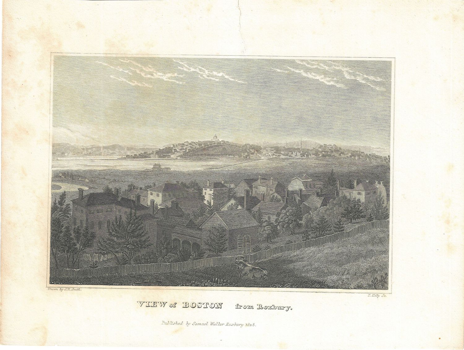 1828 View of Boston from Roxbury