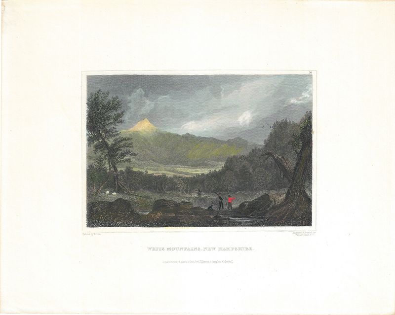 1831 View of White Mountains, New Hampshire