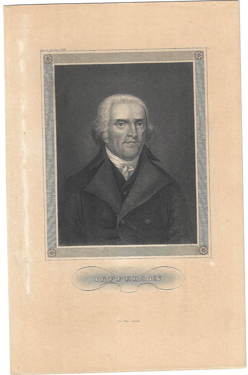 1835 Portrait of Thomas Jefferson